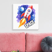 Toile Affiche d'aventure spatiale | L'aventure vous atte (Insitu(Salon))