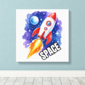 Toile Affiche d'aventure spatiale | L'aventure vous atte (Insitu (Plancher de Bois))