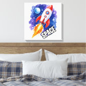 Toile Affiche d'aventure spatiale | L'aventure vous atte (Insitu(Chambre))