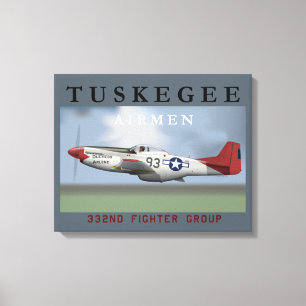 Toile Affiche d'aviateurs de Tuskegee