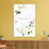 Toile Affiche de bienvenue de douche florale (Insitu(Salon))