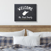 Toile Affiche de bienvenue de monogramme de la famille W (Insitu(Chambre))