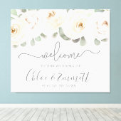 Toile Affiche de bienvenue Mariage de White Rose (Insitu (Plancher de Bois))
