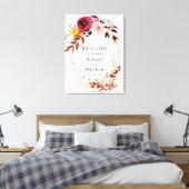Toile Affiche de bienvenue Mariage Floral Automne Citrou (Insitu(Chambre))
