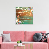 Toile Affiche de bienvenue Mariage turquoise en bois de  (Insitu(Salon))