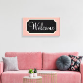 Toile Affiche de bienvenue rose (Insitu(Salon))