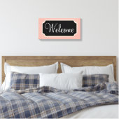 Toile Affiche de bienvenue rose (Insitu(Chambre))