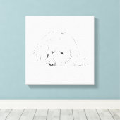 Toile Affiche de chiot Cockapoo, idées de cadeaux pour a (Insitu (Plancher de Bois))