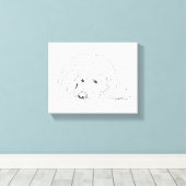 Toile Affiche de chiot Cockapoo, idées de cadeaux pour a (Insitu (Plancher de Bois))