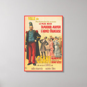 Toile Affiche De Cirque De Foule Admirant Un Soldat Fran