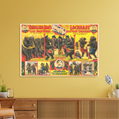 Toile Affiche De Cirque D'Éléphants Qui Se Déroulent (Insitu(Salon))