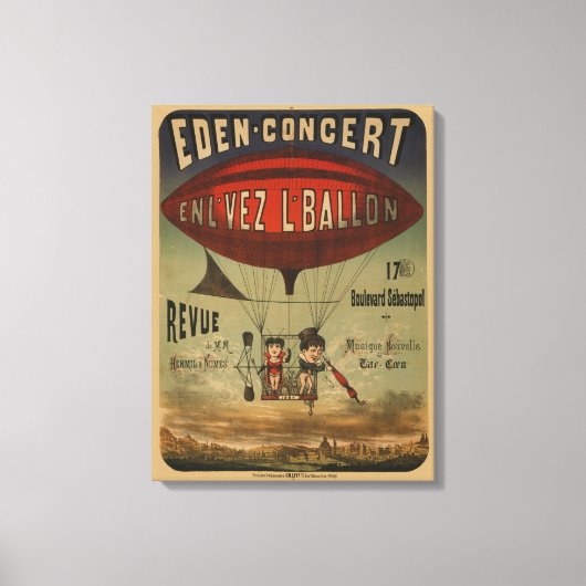 Toile Affiche De Cirque Française De Deux Artistes En Aé (Recto)