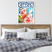 Toile Affiche De Cirque Montrant Les Visages Clown Et Cr (Insitu(Chambre))