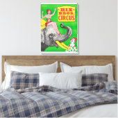 Toile Affiche De Cirque Montrant Une Femme Et Un Éléphan (Insitu(Chambre))