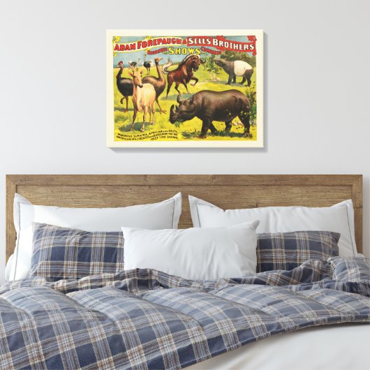 Toile Affiche de cirque pour Adam Forepaugh & Sells Brot (Insitu(Chambre))