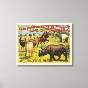 Toile Affiche de cirque pour Adam Forepaugh & Sells Brot
