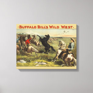 Toile Affiche de cow-boy de l'Ouest sauvage de Buffalo B
