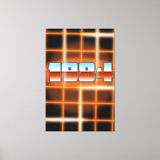 Toile Affiche de dessin animé électronique de 1984. (Recto)