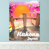 Toile Affiche de fleurs de Hakone japon. (Insitu (Plancher de Bois))