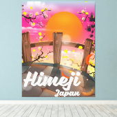 Toile Affiche de fleurs de Himeji Japon. (Insitu (Plancher de Bois))