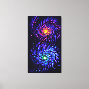 Toile Affiche de galaxies colorées