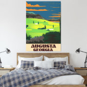 Toile Affiche de golf d'Augusta Géorgie (Insitu(Chambre))