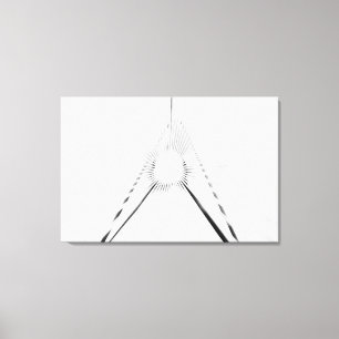 Toile Affiche de la géométrie abstraite du tunnel de lum