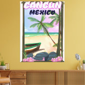 Toile Affiche de la plage de Cancun au Mexique. (Insitu(Salon))