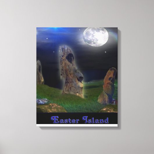Toile Affiche de l'art de l'île de Pâques (Recto)