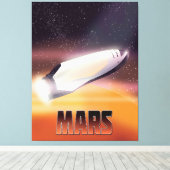 Toile Affiche de l'espace de Mars (Insitu (Plancher de Bois))