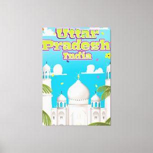 Toile Affiche de l'Uttar Pradesh Indian Travel.