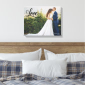 Toile Affiche de mariage à l'écriture élégante Love (Insitu(Chambre))