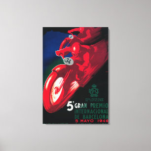Toile Affiche de moto de Premio Internat'l de mamie 5