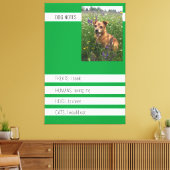 Toile Affiche de notes spéciales pour chien (Insitu(Salon))