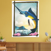 Toile Affiche de pêche (Insitu(Salon))