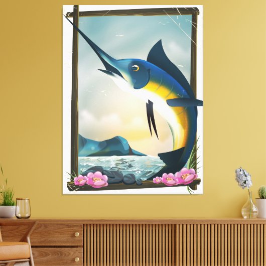 Toile Affiche de pêche (Insitu(Salon))