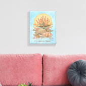 Toile Affiche de plage de bord de mer sarcelle et violet (Insitu(Salon))