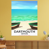 Toile Affiche de plage de Dartmouth Devon (Insitu(Salon))