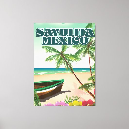 Toile Affiche de plage de Sayulita Mexico (Recto)