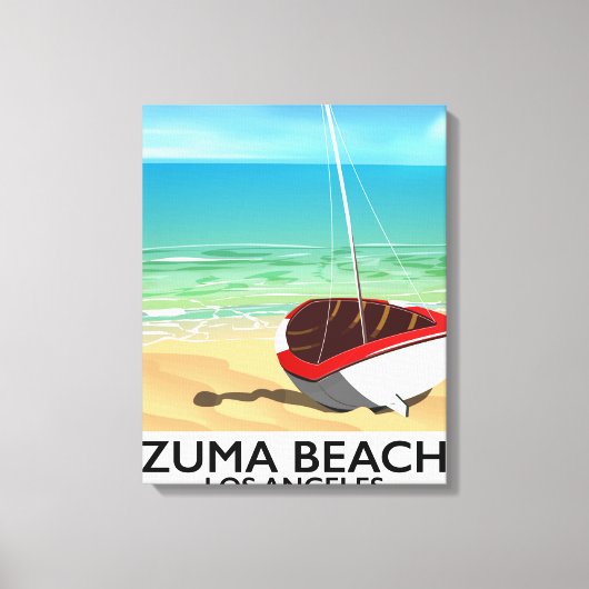 Toile Affiche de plage de Zuma Beach LA Rail (Recto)