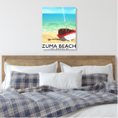 Toile Affiche de plage de Zuma Beach LA Rail (Insitu(Chambre))