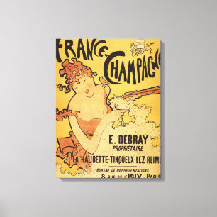 Toile Affiche de publicité d'E. Deb Ray Champagne