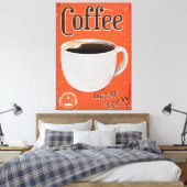 Toile Affiche de publicité vintage sur le café (Insitu(Chambre))