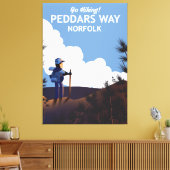 Toile Affiche de randonnée Peddars Way Norfolk (Insitu(Salon))