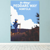 Toile Affiche de randonnée Peddars Way Norfolk (Insitu (Plancher de Bois))