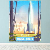 Toile Affiche de science-fiction Ross 128 B (Insitu (Plancher de Bois))
