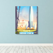 Toile Affiche de science-fiction Ross 128 B (Insitu (Plancher de Bois))