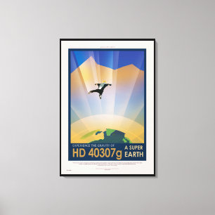 Toile Affiche de science-fiction sur les voyages futurs