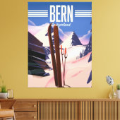 Toile Affiche de ski à Berne en Suisse (Insitu(Salon))