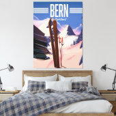 Toile Affiche de ski à Berne en Suisse (Insitu(Chambre))